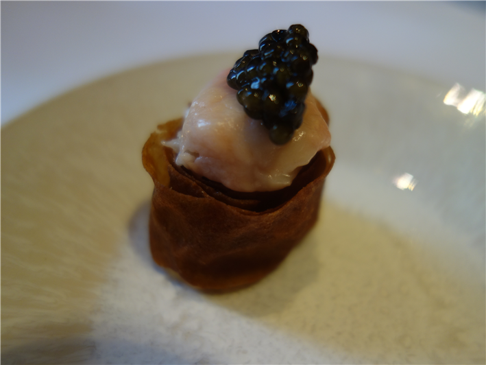 bone marrow and caviar blini