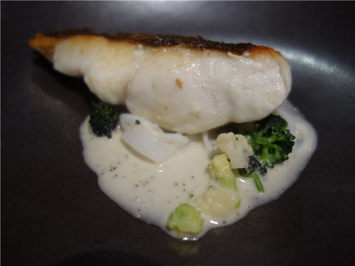 brill with Romanesco sauce