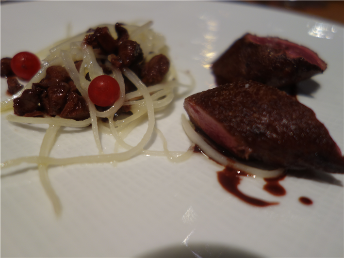 hare with salsify "spaghetti" and hare ragu