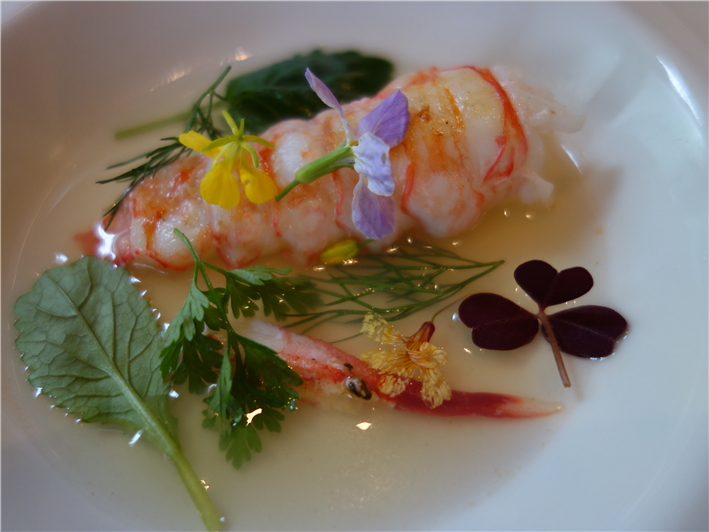 langoustine in shellfish broth